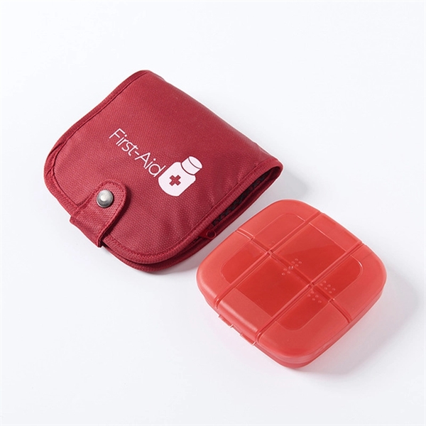 Pill Box Travel Case With Holder - Image 3