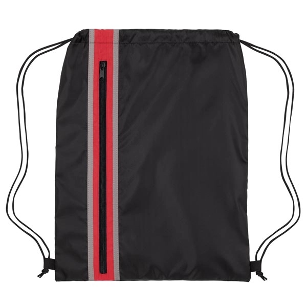 Vertical Zippered Drawstring Backpack - Image 6