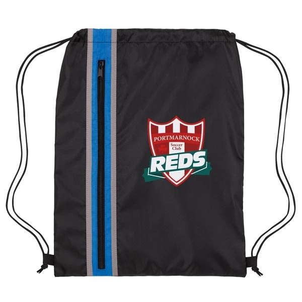 Vertical Zippered Drawstring Backpack - Image 7