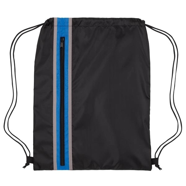 Vertical Zippered Drawstring Backpack - Image 8