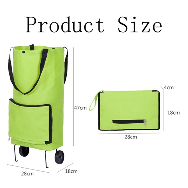 Collapsible Trolley Grocery Shopping Bag  Cart - Image 3