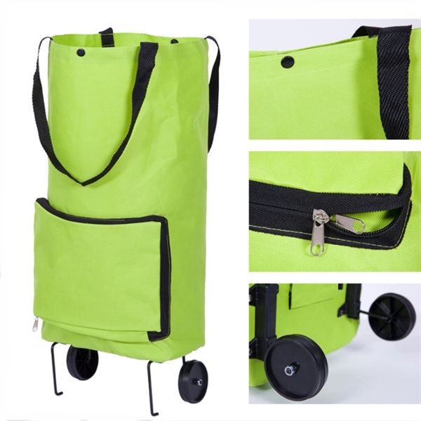 Collapsible Trolley Grocery Shopping Bag  Cart - Image 4