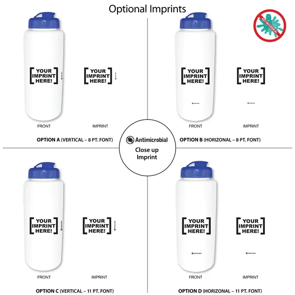 32 oz. Antimicrobial Grip Bottle with Flip Top Cap - Image 4