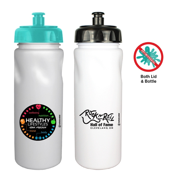 24 Oz. Antimicrobial Cycle Bottle with Push 'n Pull Cap, Ful - Image 9