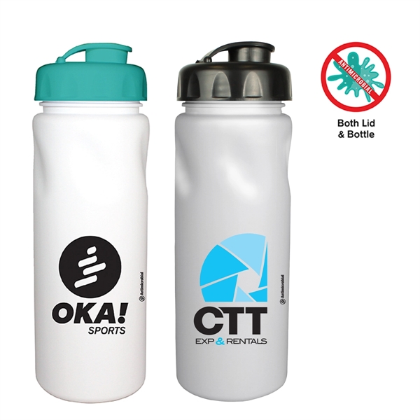 24 Oz. Antimicrobial Cycle Bottle with Flip Top Cap, Full Co - Image 9