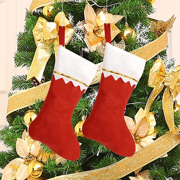 15" Red Felt Christmas Stocking     - Image 2