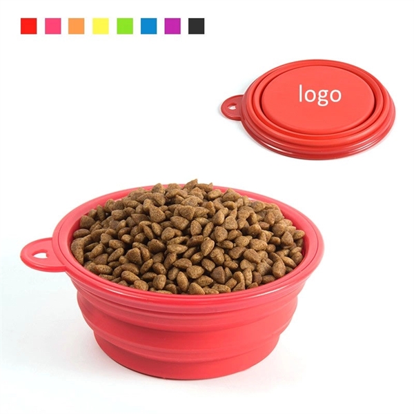 Silicone Folding Pet Bowl With Carabiner Hook     - Image 2