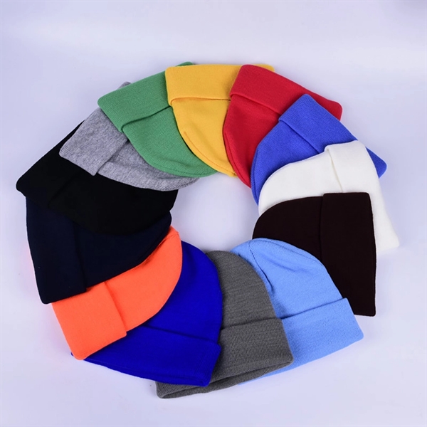 Adult Knit Beanie Hat     - Image 1