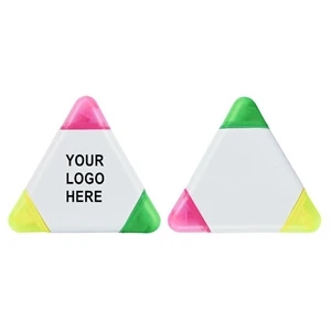 Triangular 3-Color Custom Marker Pen Highlighters    
