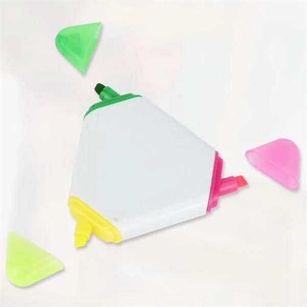 Triangular 3-Color Custom Marker Pen Highlighters     - Image 3