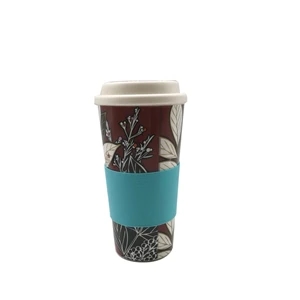 Plastic Double-wall Insulated Coffee Mugs 18 Oz