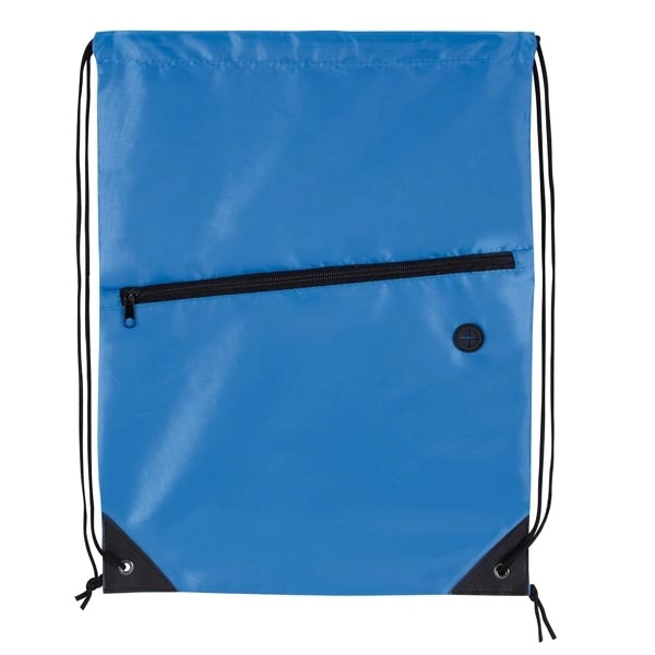 Front Zip Drawstring Backpack - Image 14