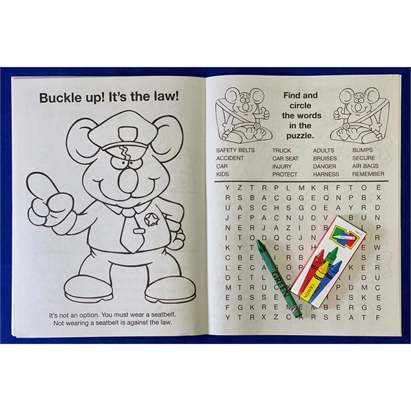 Buckle Up For Safety Coloring and Activity Book Fun Pack - Image 3