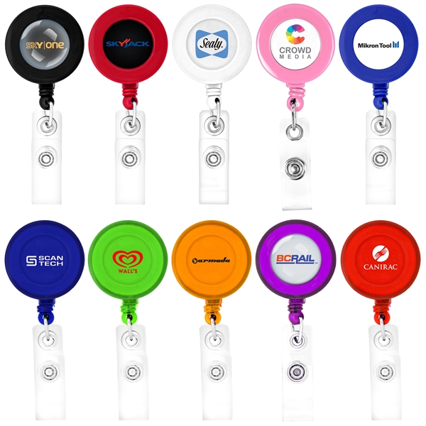 Round-Shaped Retractable Badge Holder - Image 1