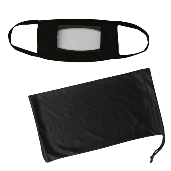 Anti-Fog Window Mask & Mask Pouch With Antimicrobial Addi... - Image 2