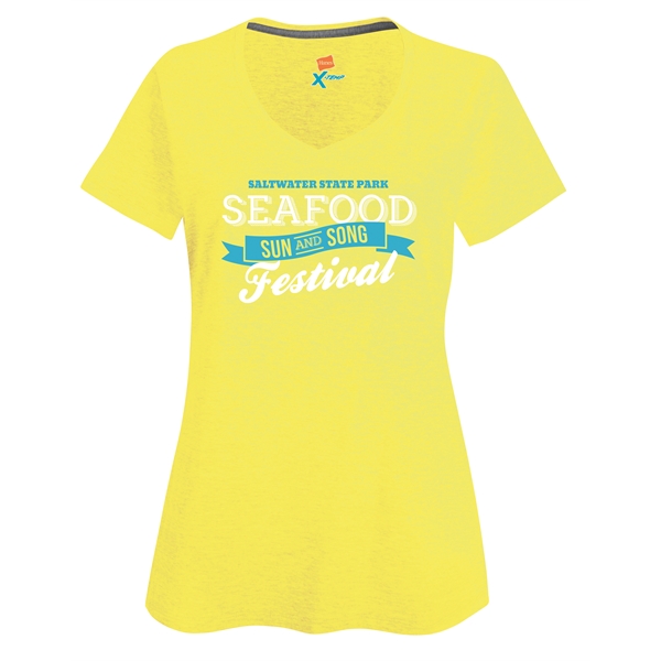 Hanes® Women's X-Temp® Short Sleeve V-Neck T-Shirt - Image 1
