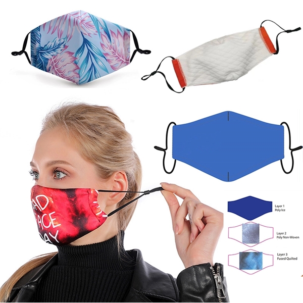 Dye-Sub Printed Cooling Face Mask - Image 1