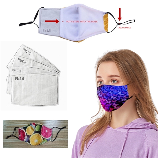 2 Layer Custom Pattern Face Mask with Filter Sheet - Image 1
