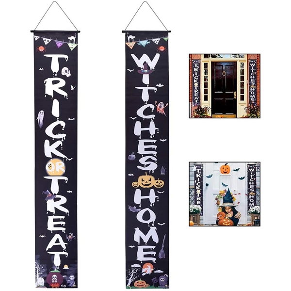 Halloween Decorations Outdoor Banners Front Door Porch - Image 1