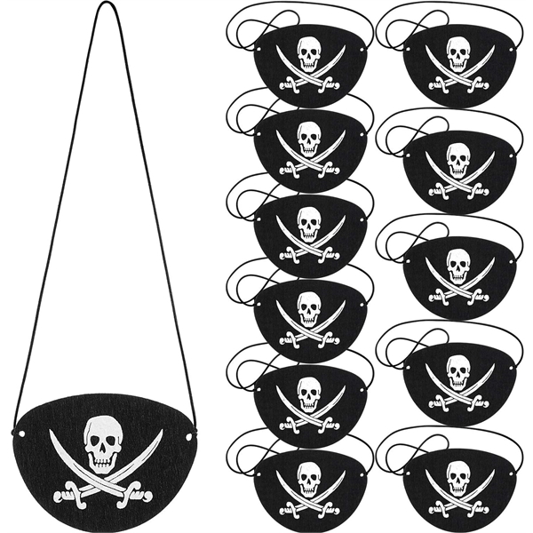 Felt Pirate Eye Patches for Boys Girls or Adults Halloween  - Image 1
