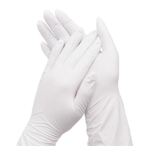 White disposable Powder-free Nitrile Gloves    