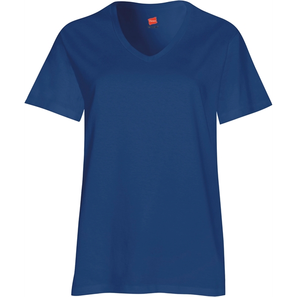 Hanes® Women's Relaxed Fit Jersey Tagless V-Neck T-Shirt - Image 5