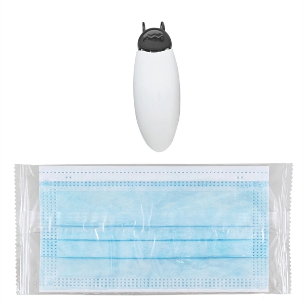 Individually Wrapped Disposable 3-Ply Mask With Visor Clip - Image 2