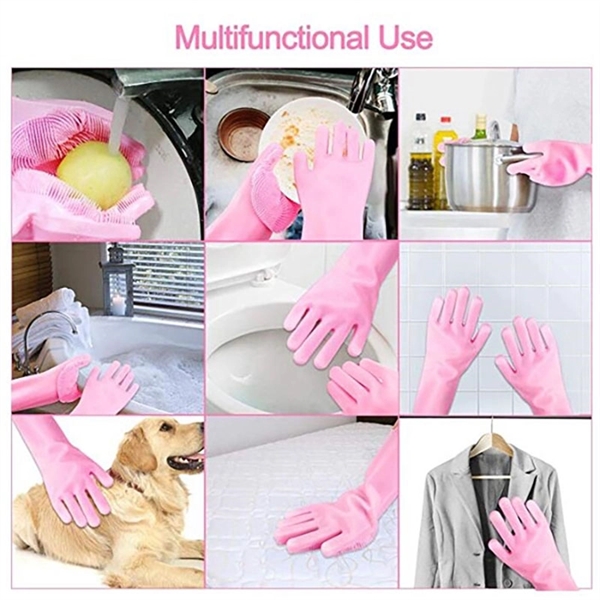 Multifunctional magic silicone dishwashing gloves     - Image 4