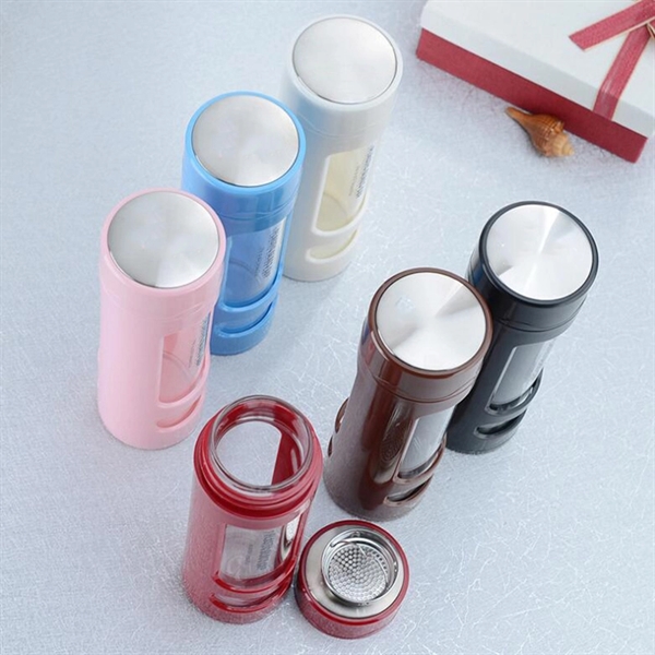 Premium Glass Water Bottle with Plastic Grip     - Image 3