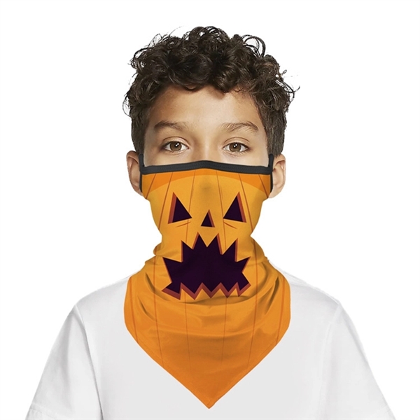 Kid Halloween Neck Gaiter Face Mask Triangle Scarf - Image 4