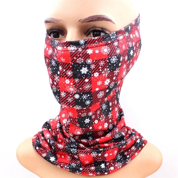 Christmas Winter Warm Neck Gaiter Printed Face Mask - Image 3