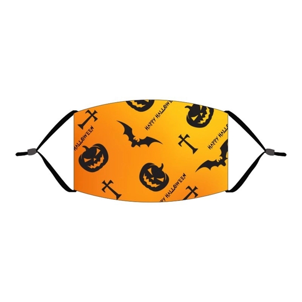 Halloween Pumpkin Print Adjustable Filter Pocket Mask - Image 5