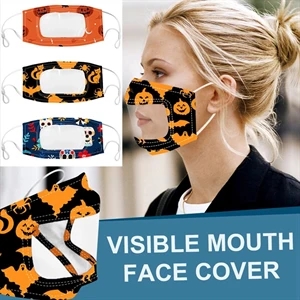 Halloween Lips Reading Face Mask Visible Mask