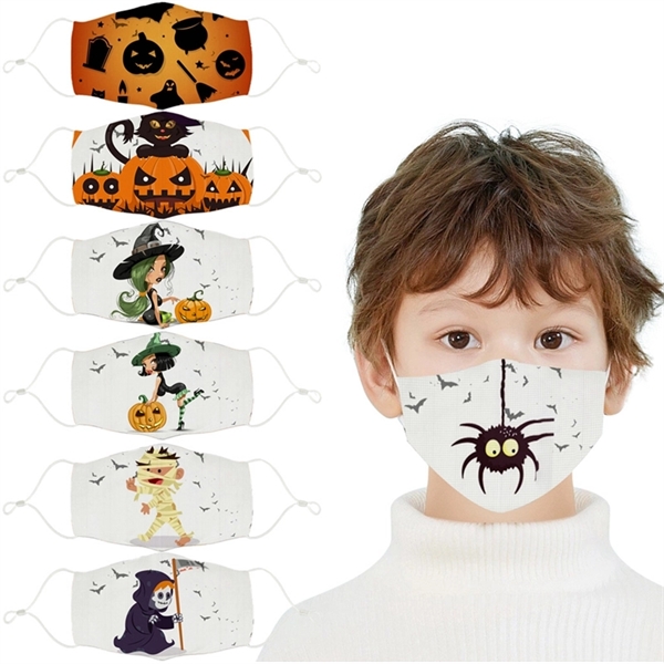 Kids Cloth Mask Halloween School Resusable Printed Face Mask - Image 1