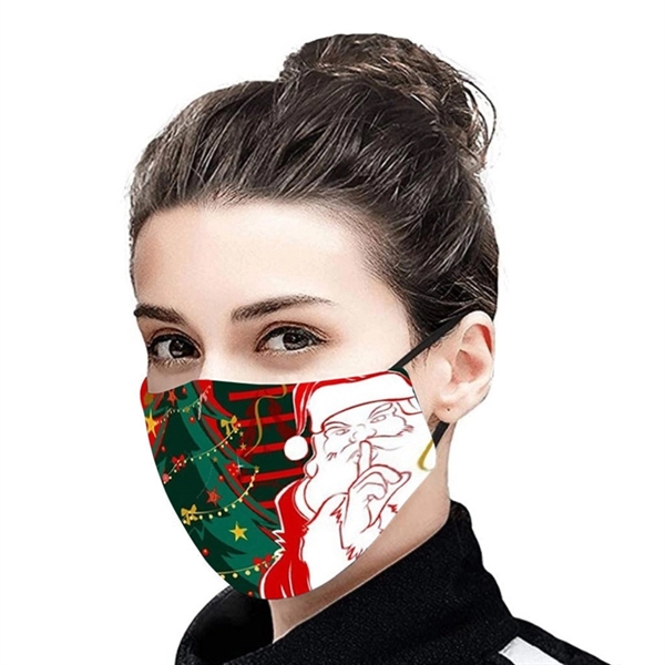 Christmas Face Mask Adjustable Reusable Cotton Face Bandana - Image 2
