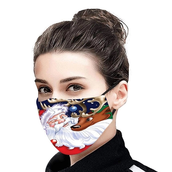 Christmas Face Mask Adjustable Reusable Cotton Face Bandana - Image 5