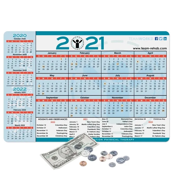 DuraTec Calendar Counter Mat-10"x15"x1/8" - Image 1