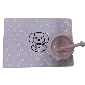 Silicone Place Mat With Dog Imprint