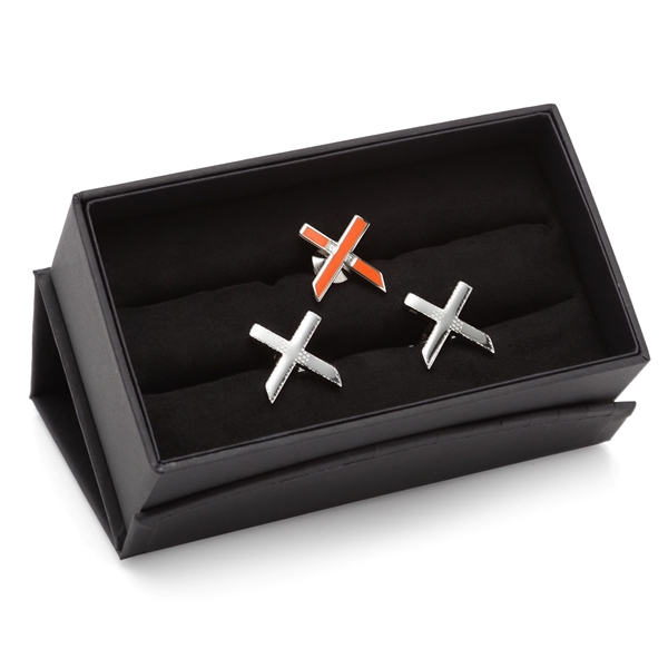Custom Enamel Cufflinks and Lapel Pin Gift Set - Image 1