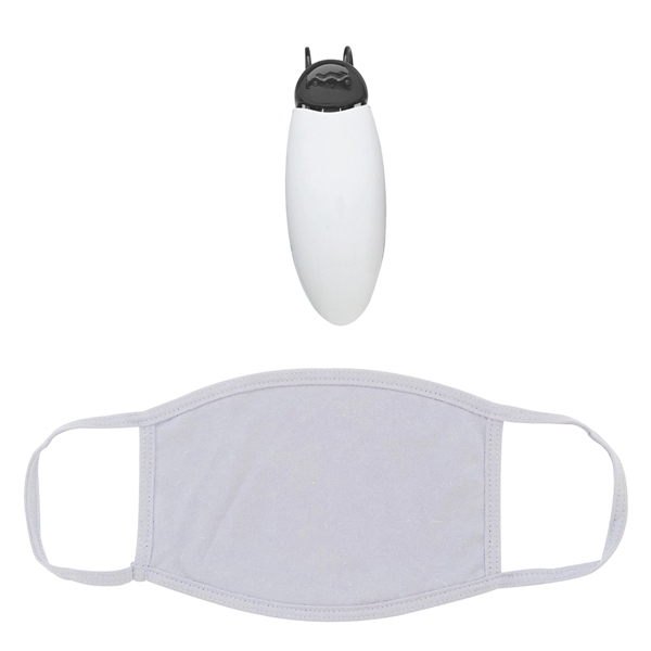 Cotton Reusable Mask With Visor Clip - Image 3