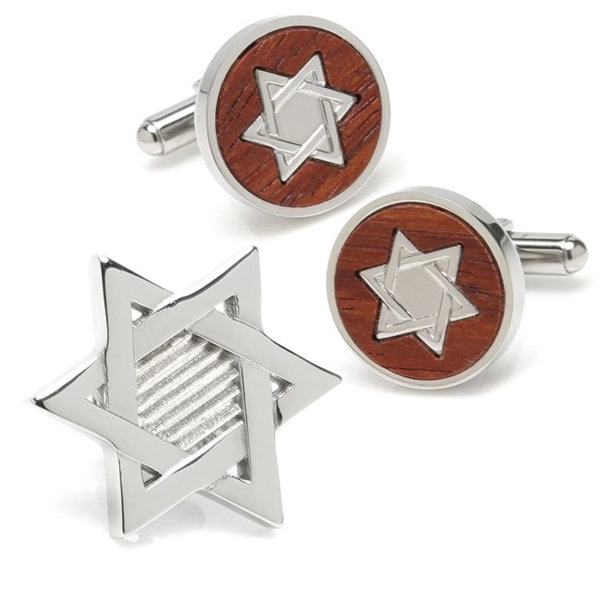 Custom Enamel Cufflinks and Lapel Pin Gift Set - Image 5