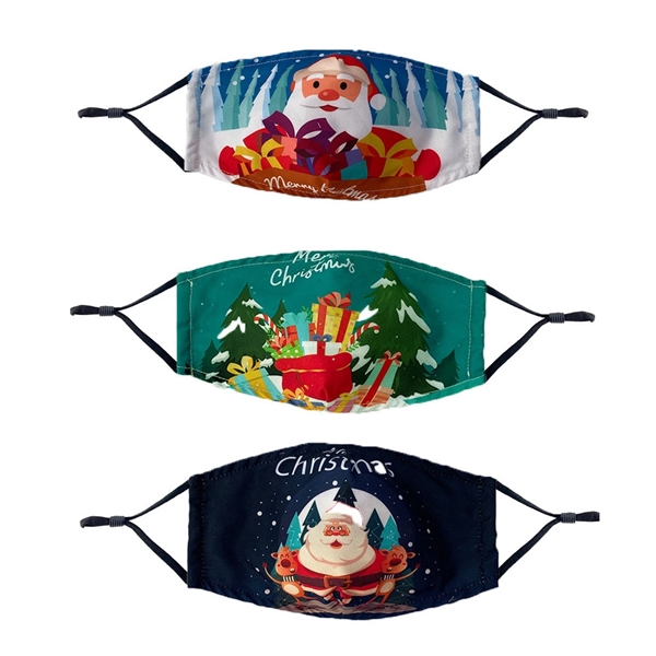 Custom 3 Ply Adjusatable Washable Christmas Mask  - Image 3
