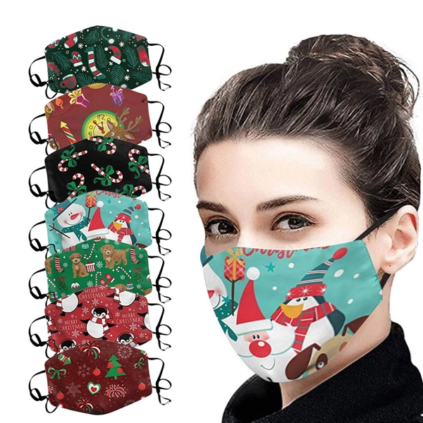 Custom 3 Ply Adjusatable Washable Christmas Mask  - Image 13