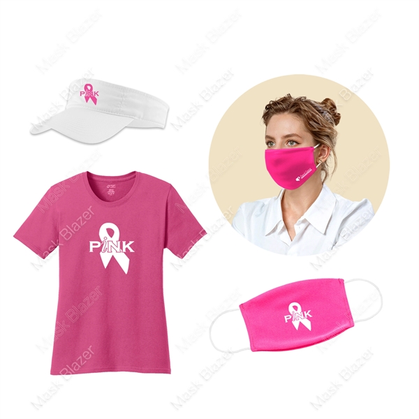 Fitness Pink Set /w Moisture Wicking Face Mask  - Image 3
