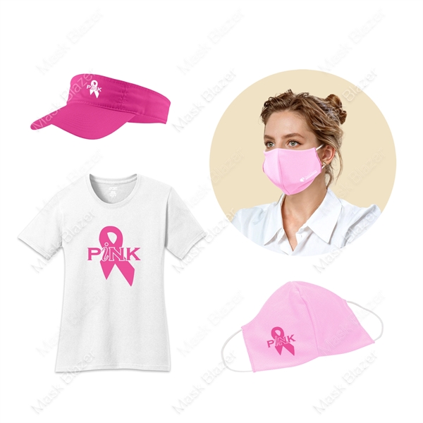 Fitness Pink Set /w 3D stereo Moisture Wicking Face Mask - Image 2