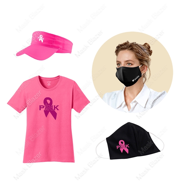 Fitness Pink Set /w 3D stereo Moisture Wicking Face Mask - Image 4