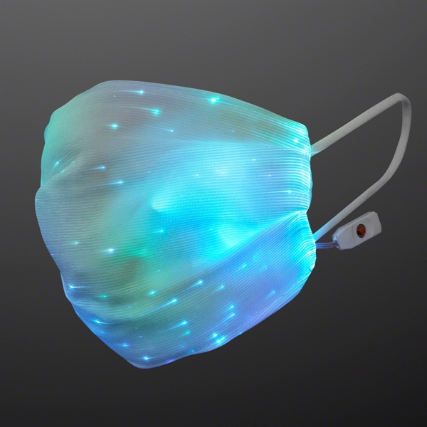 Color Change Fiber Optic LED Mask with Batteries - Image 2