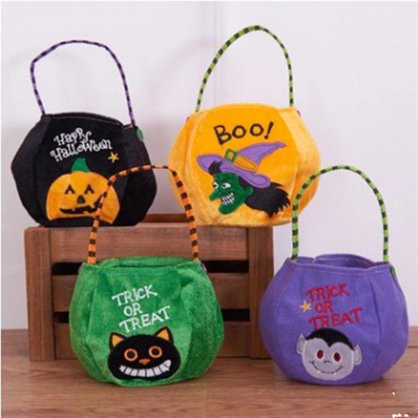 Halloween Colorful pumpkin tote bag