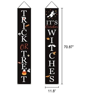 Halloween Porch Sign Banners    