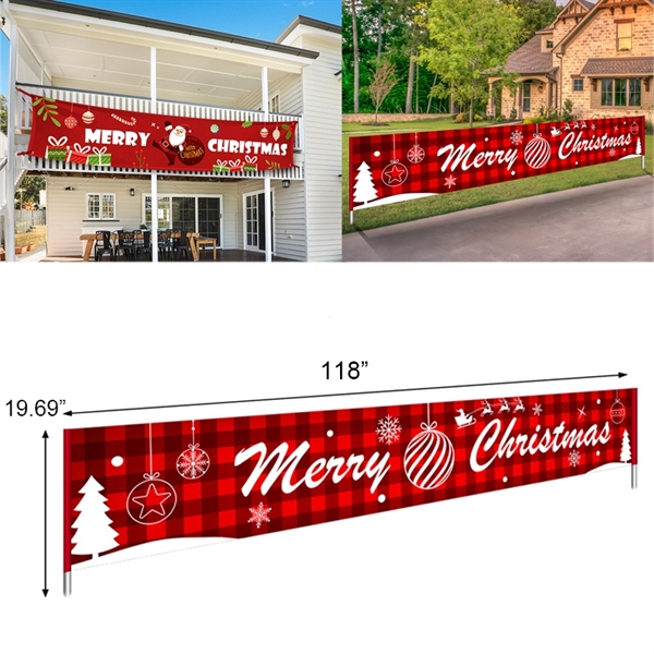 Big Size Christmas Banner Flag     